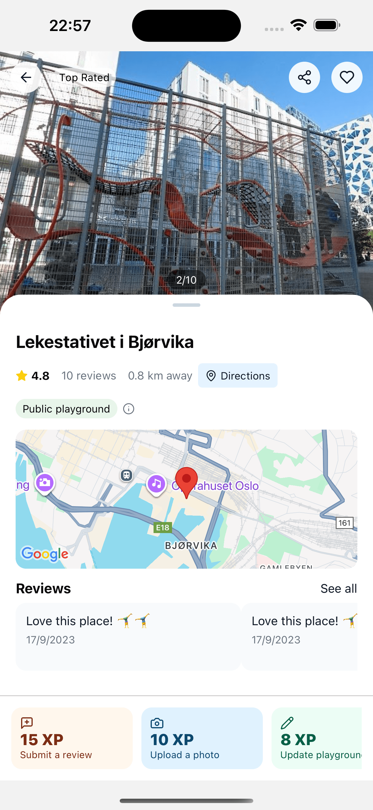KidMapp playground screen